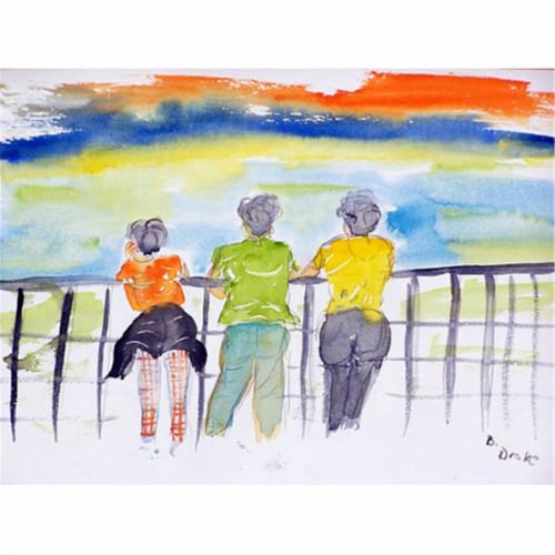 Betsy Drake PM937 Ladies Looking Place Mat - Set of 4 Perspective: front