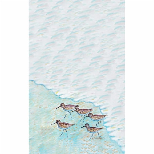 Betsy Drake KT269 Sandpipers Kitchen Towel Perspective: front