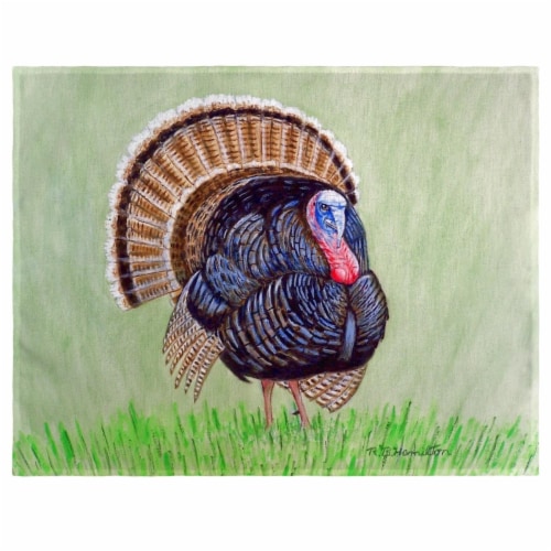 Betsy Drake PM512 Wild Turkey Place Mat - Set of 4 Perspective: front
