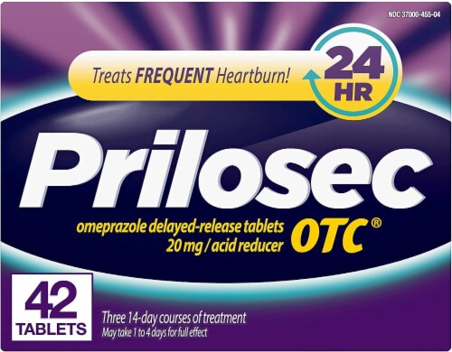 Prilosec OTC Delayed-release Acid Reducer, 3 Month Supply, 42 Count (Pack of 2) Perspective: front
