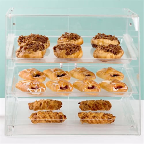 Cal Mil 1011 3 Tray U-Build Econo Case - Clear Perspective: front