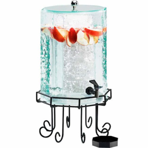 Cal-Mil 1 1/2 gal Acrylic and Black Metal Ice Chamber Beverage