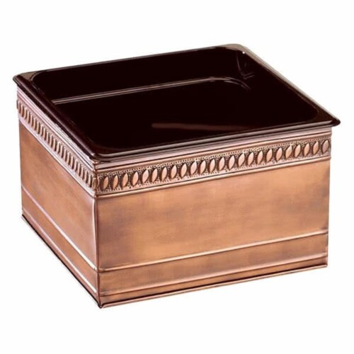 Cal Mil 475-6-51 Copper Ice Housing with Clear Pan - 6 x 7 x 6.5 in. Perspective: front