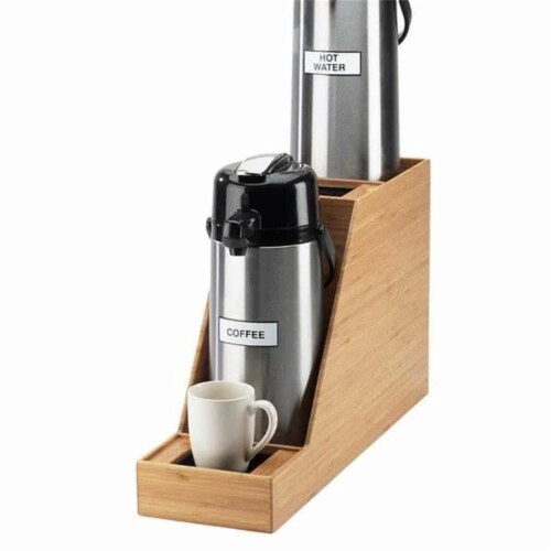 Cal Mil 360-2-60 Bamboo Dual Airpot Display - 7.5 x 23.5 x 15.25 in. Perspective: front