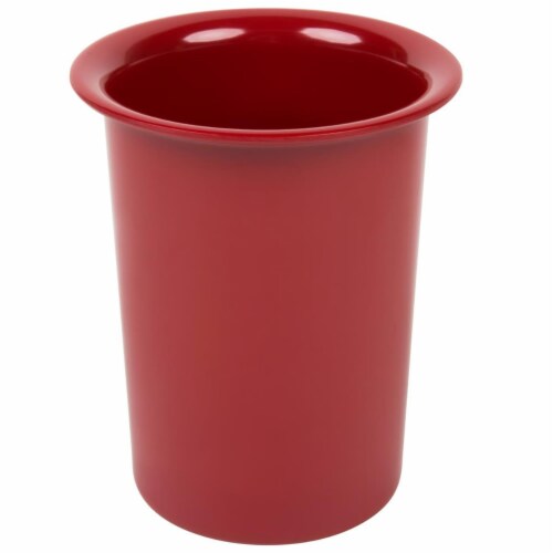 Cal Mil 1017-64 Solid Cranberry Melamine Cylinder - 4.5 dia. x 5.5 in. Perspective: front