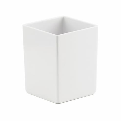 Cal Mil 1391-15M Cater Choice Melamine Box, White - 5 x 5 x 6 in. Perspective: front