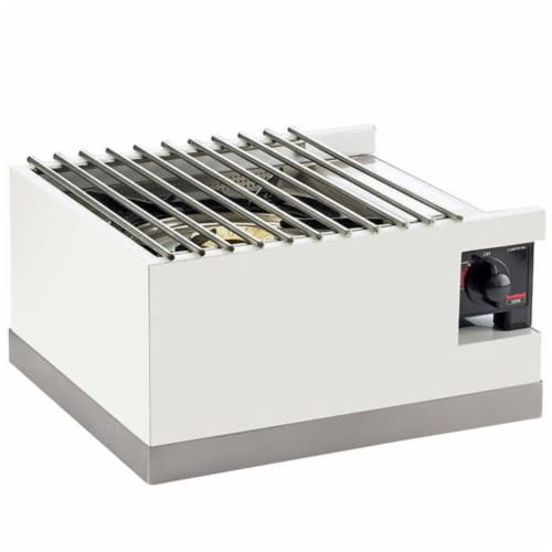 Cal Mil 3023-55 Butane Burner House - White & Stainless Steel Perspective: front