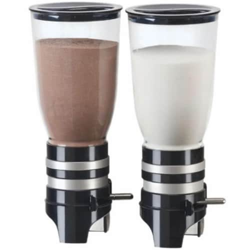 Cal Mil 3526-2-13 Double Cylinder Click Dispenser - Black Perspective: front