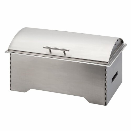 Cal Mil 3644-55 8 qt. Full Size Stainless Steel Collapsible Chafer - 21 x 13 x 11.25 in. Perspective: front