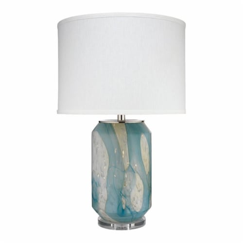 Jamie Young Co Helen Coastal Glass and Acrylic Table Lamp in Pale