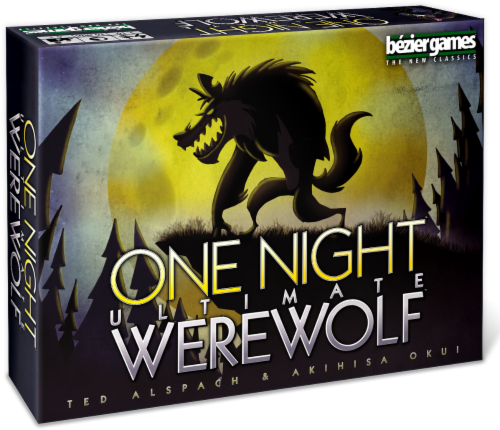 One Night Ultimate Werewolf Board Game Perspective: front
