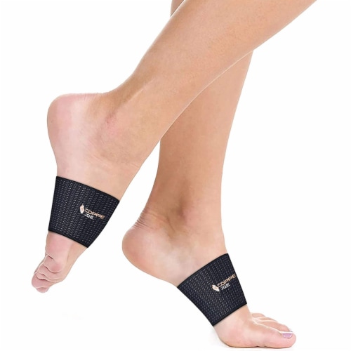 1 Pair Compression Arch Support Brace with Gel Ankle Protector