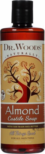 Dr. Woods Pure Castile Soap Almond with Fair Trade Shea Butter Perspective: front
