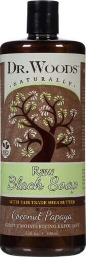 Dr. Woods Raw Black Soap Coconut Papaya Perspective: front