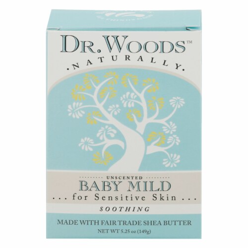Dr. Woods™ Baby Mild Unscented Castile Soap Bar Perspective: front