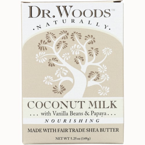 Dr. Woods Coconut Milk Raw Shea Butter Soap 5.25 oz Bar(S) Perspective: front