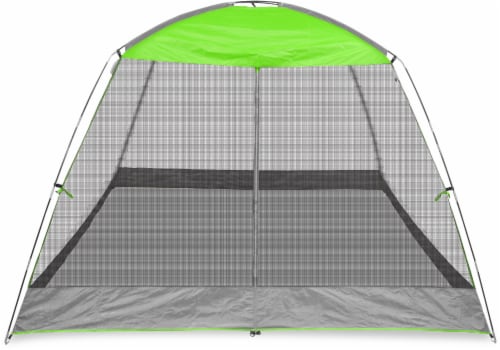 Caravan Canopy Screen House - Lime Green Perspective: front