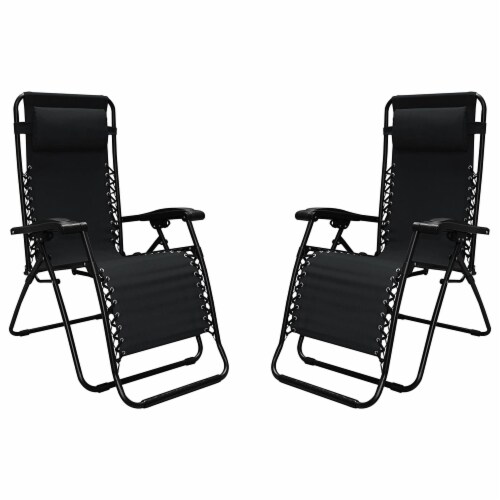 Caravan Canopy Infinity Zero Gravity Chairs Black 2 pc Foods Co