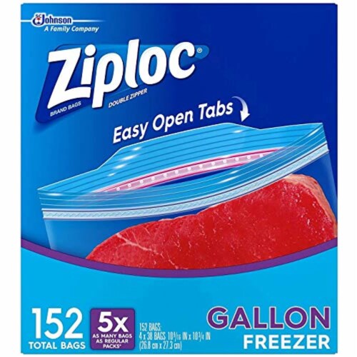 Ziploc Pinch & Seal Storage Bags, Gallon, 38 Ct, Clear