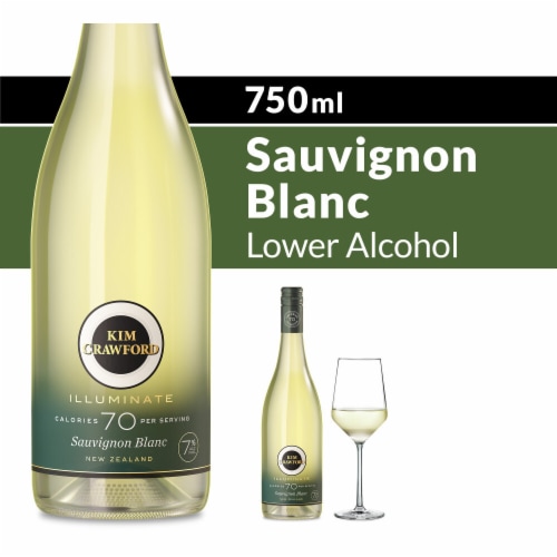 Kim Crawford Illuminate New Zealand Sauvignon Blanc Lower Calorie White Wine Perspective: front
