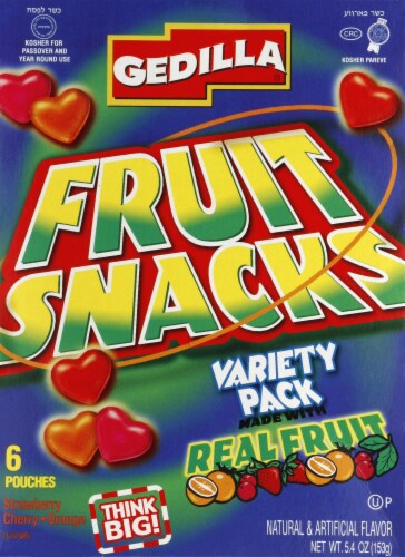 Gedilla® Variety Pack Fruit Snacks Perspective: front