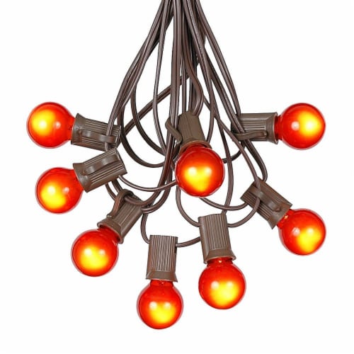 Orange globe string lights discount