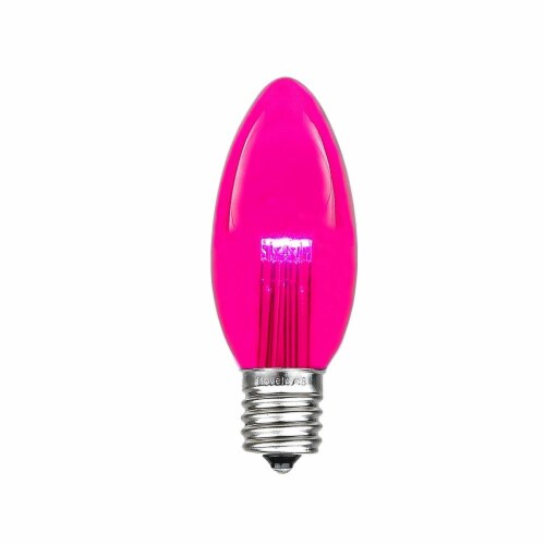 5 Pack C9 LED Outdoor Christmas Replacement Bulbs Pink C9 E17