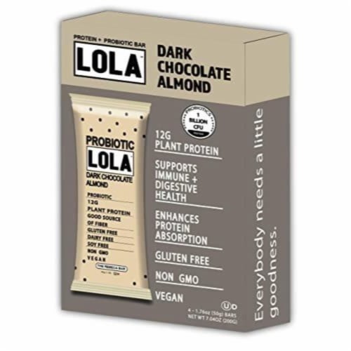 Lola Granola Bar - Bar Dark Chocolate Cherry Probiotic - Case of 12 - 1.76 OZ Perspective: front