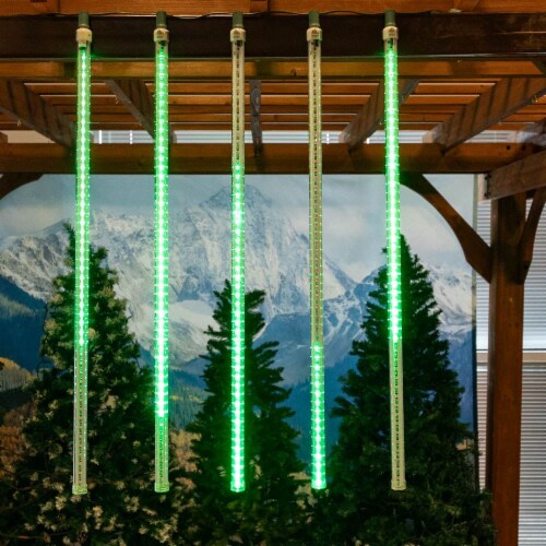 Novelty Lights 36 LED Cascading Meteor Starfall Tube Green Pack of 5 36 Inch Jay C Food Stores