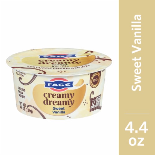 Fage™ Creamy Dreamy Sweet Vanilla Cultured Cream Dessert Perspective: front