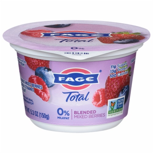 Fage Blended Mixed Berries Yogurt Perspective: front