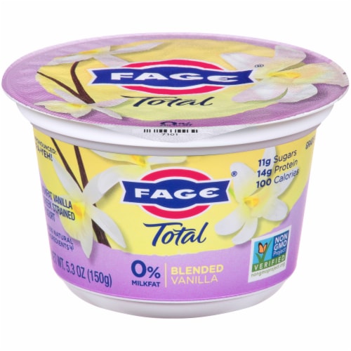 Fage® 0% Milkfat Total Blended Vanilla Yogurt Perspective: front