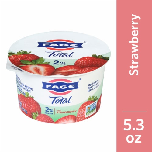 Fage® Total Strawberry 2% Milkfat Greek Yogurt Cup Perspective: front