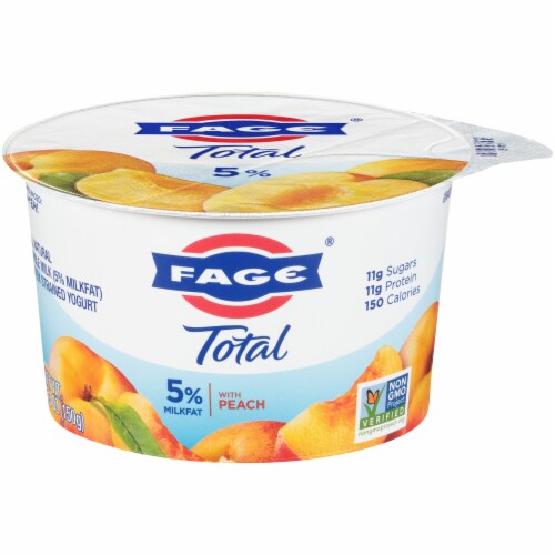 Fage Total 5 Peach Greek Yogurt, 5.3 oz Kroger