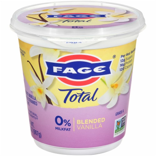 Fage® Total Blended Vanilla 0% Milkfat Perspective: front