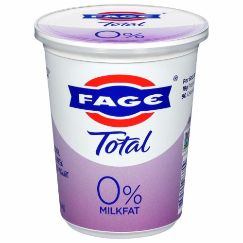Fage® Total 0% Plain Greek Yogurt Tub Perspective: front