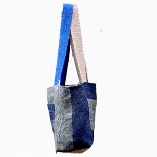 BISHESH Organic Reversible Cotton lined Small Tote Bag with Two