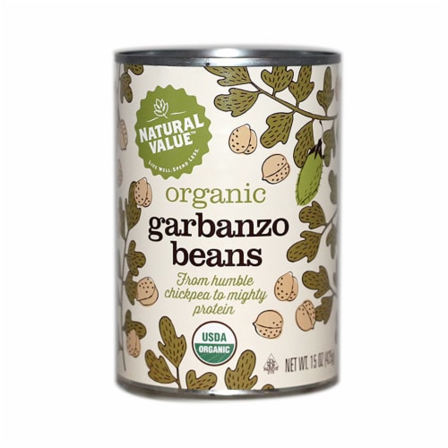 Natural Value Organic Garbanzo Beans / 15-oz. cans / 6-pack Perspective: front