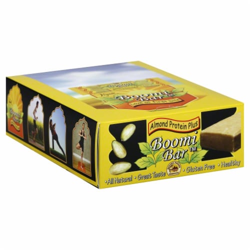Boomi Bar Almond Honey Protein Bar Perspective: front