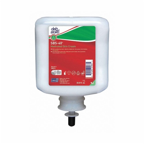 Deb Medicated Skin Cream,SBS 40,1L,PK6 SBS1L Perspective: front