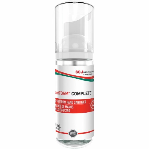 SC Johnson Complete Hand Sanitizer Foam - 1.6 fl oz (47 mL) - Pump Bottle Dispenser - Kill Germs - Hand - Clear - Dye-free, Non-drying, Hygienic - 1 Each