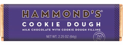 Hammond's® Cookie Dough Milk Chocolate Bar Perspective: front