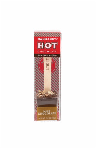 Hammond's Milk Chocolate Hot Chocolate Dunking Spoon Perspective: front