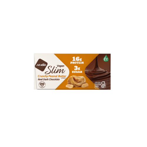 NuGo® Slim Crunchy Peanut Butter Protein Bars Perspective: front