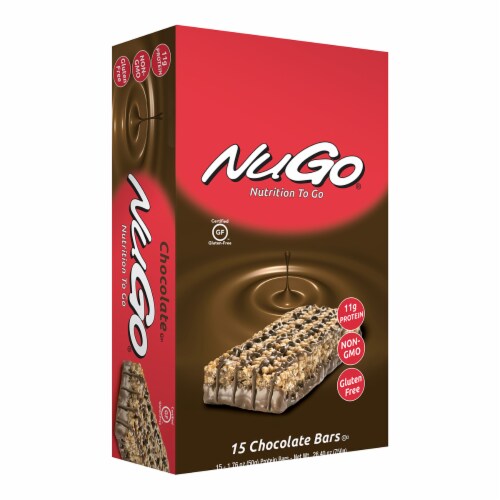 NuGo Nutrition To Go Chocolate Bars Perspective: front