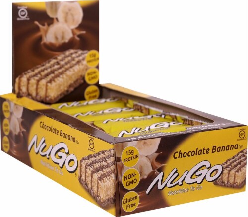 NuGo Nutrition Chocolate Banana To Go Bars Perspective: front