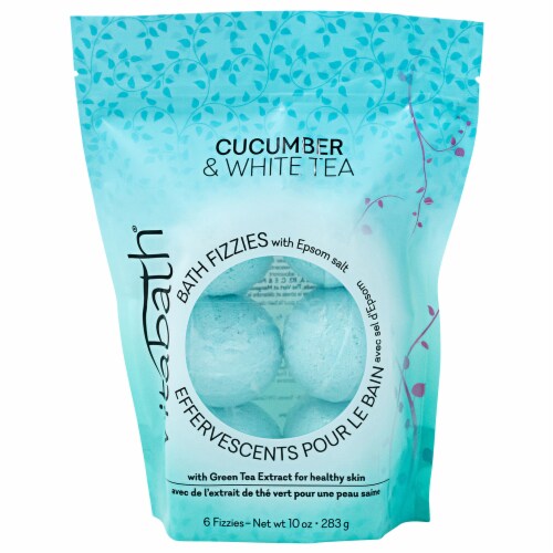 Vitabath Cucumber & White Tea Bath Fizzies Perspective: front