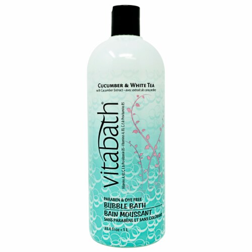 Vitabath Cucumber & White Tea Bubble Bath Perspective: front
