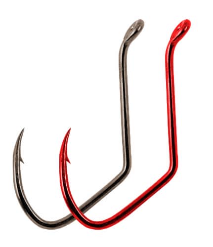 Matzuo 1/0 Sickle Octopus Hook - Red Chrome Perspective: front