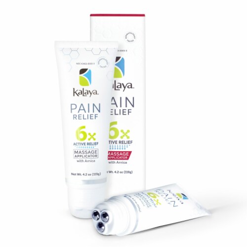 Kalaya 6X Extra Strength Pain Relief Cream With Massage Applicator Topical Analgesic (4.2 oz) Perspective: front